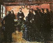 Anna Ancher begravelsen oil painting reproduction